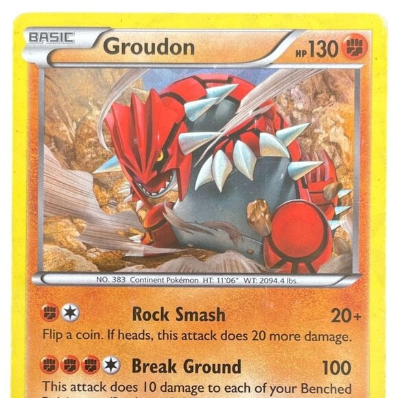 Groudon Pokémon Card Basic 130 HP 84/160 Holo Rare 2015 Excellent Condition - Picture 4 of 7
